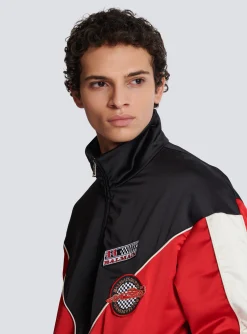 Balmain Satin Racing Jacket In Three Colours