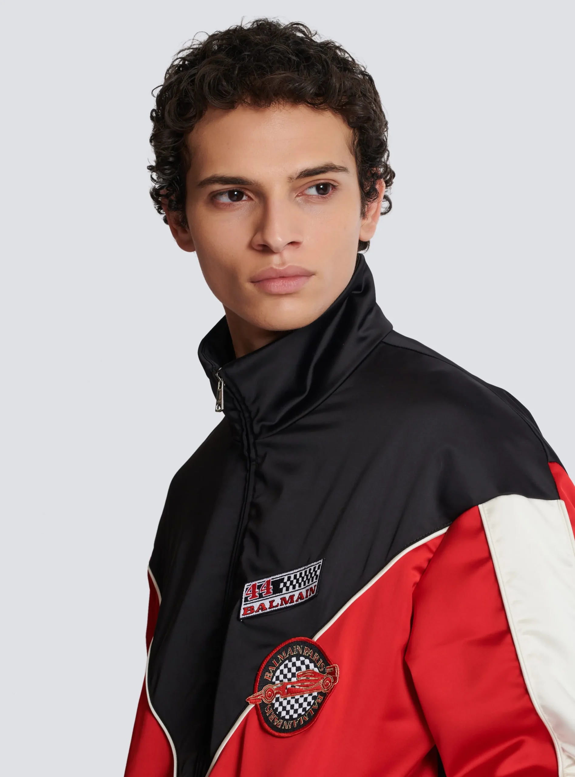 Balmain Satin Racing Jacket In Three Colours