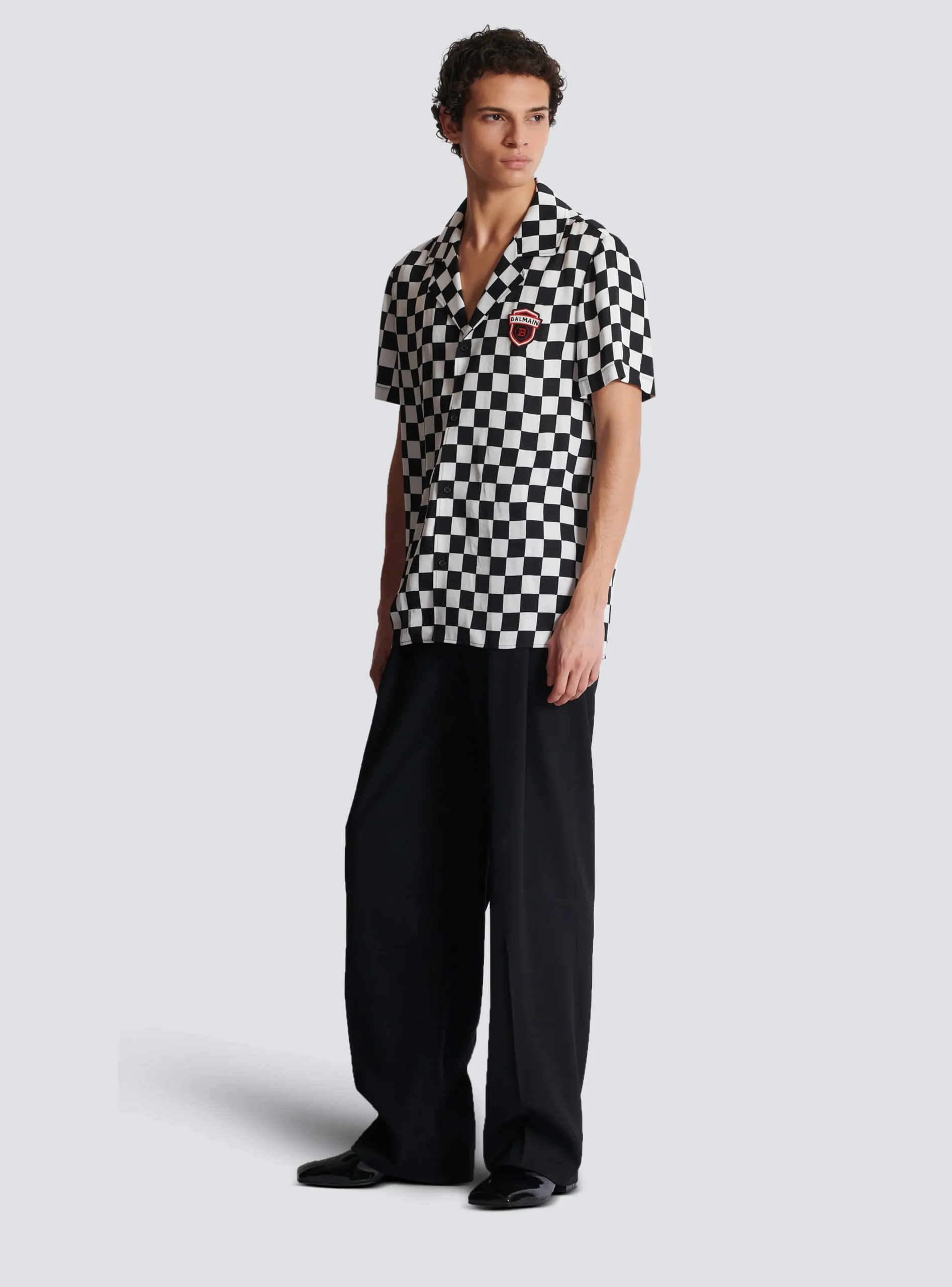 Balmain Satin Racing Pyjama Shirt