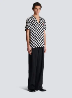 Balmain Satin Racing Pyjama Shirt