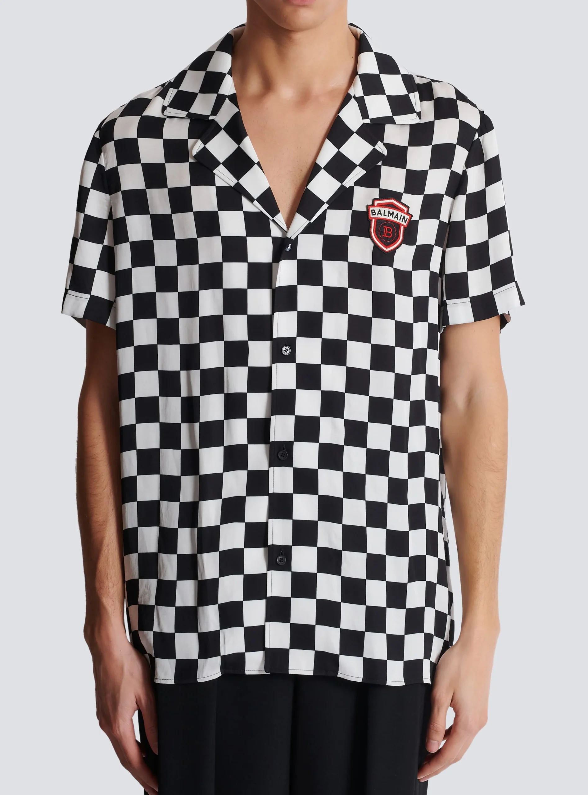 Balmain Satin Racing Pyjama Shirt