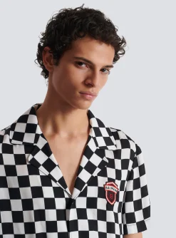 Balmain Satin Racing Pyjama Shirt