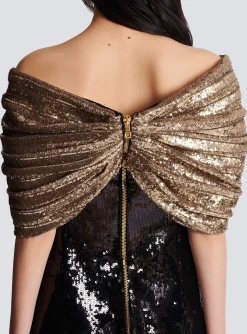 Women Balmain Sequinned Dress With Oversized Bow