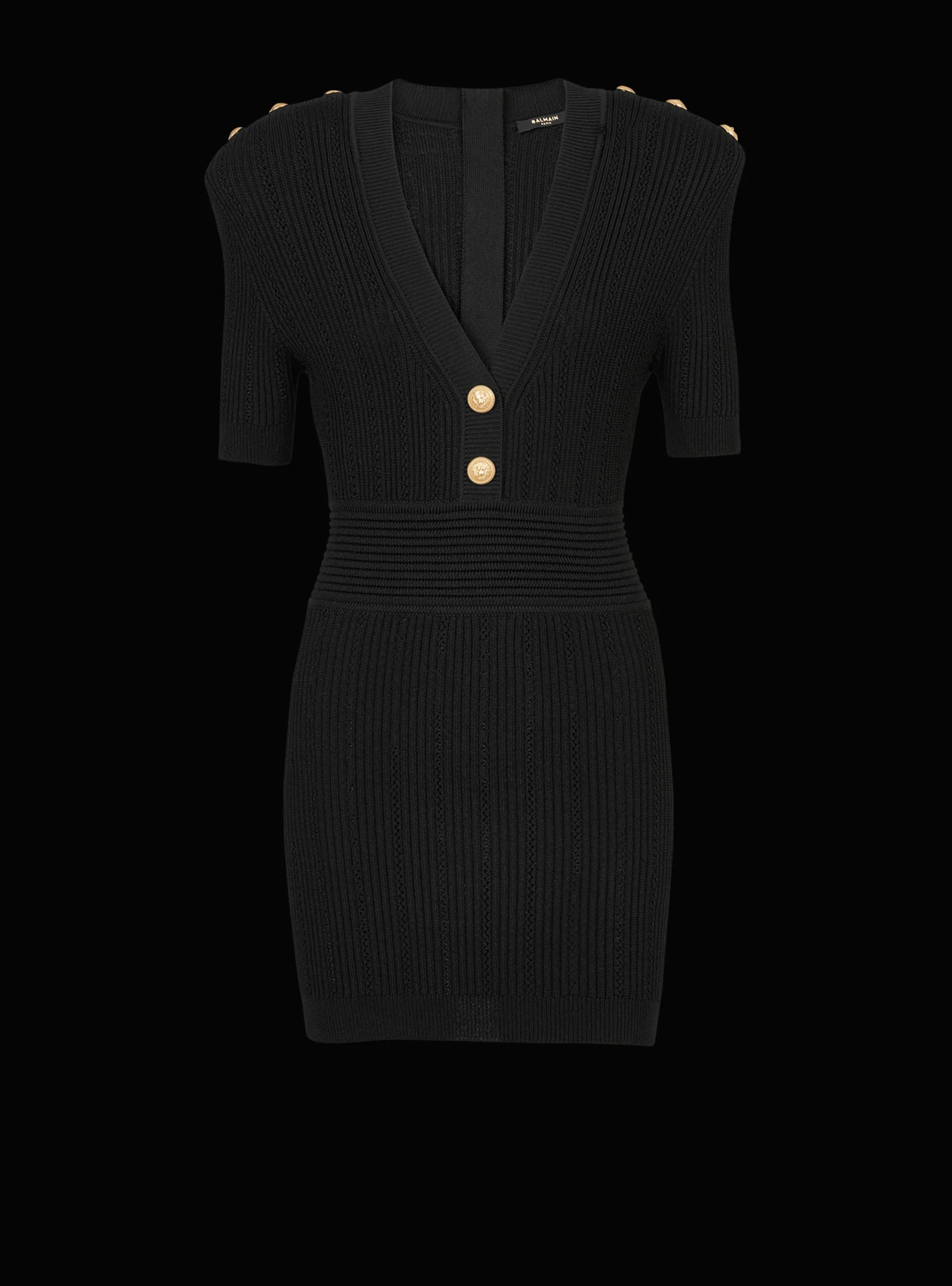 Women Balmain Short Eco-designed Knit Dress