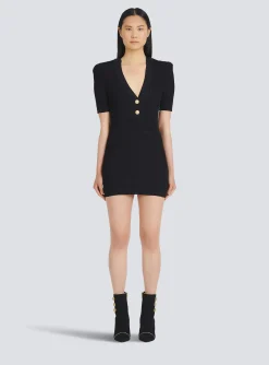 Women Balmain Short Eco-designed Knit Dress