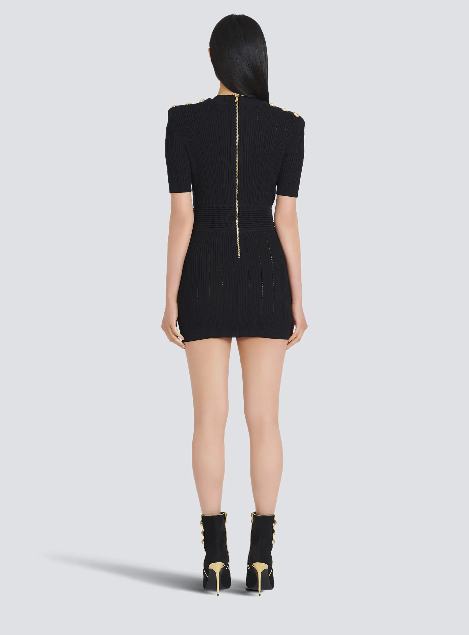 Women Balmain Short Eco-designed Knit Dress