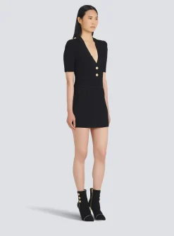Women Balmain Short Eco-designed Knit Dress