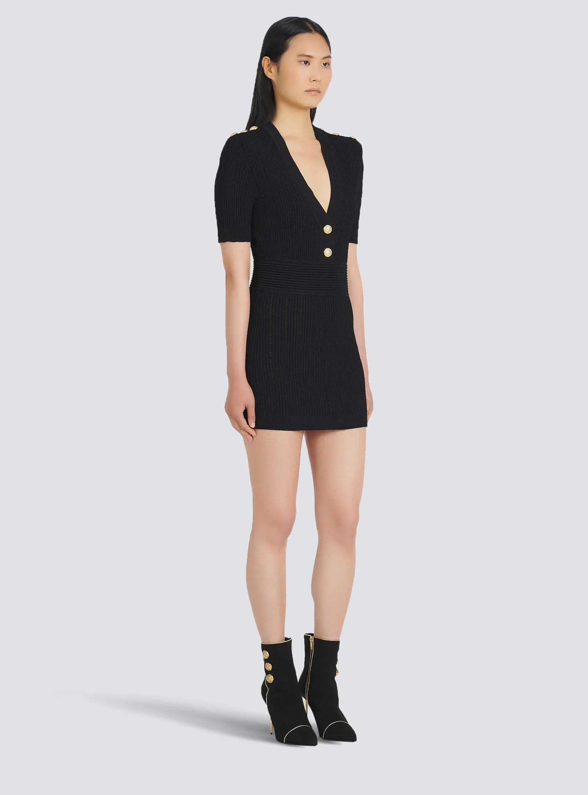 Women Balmain Short Eco-designed Knit Dress