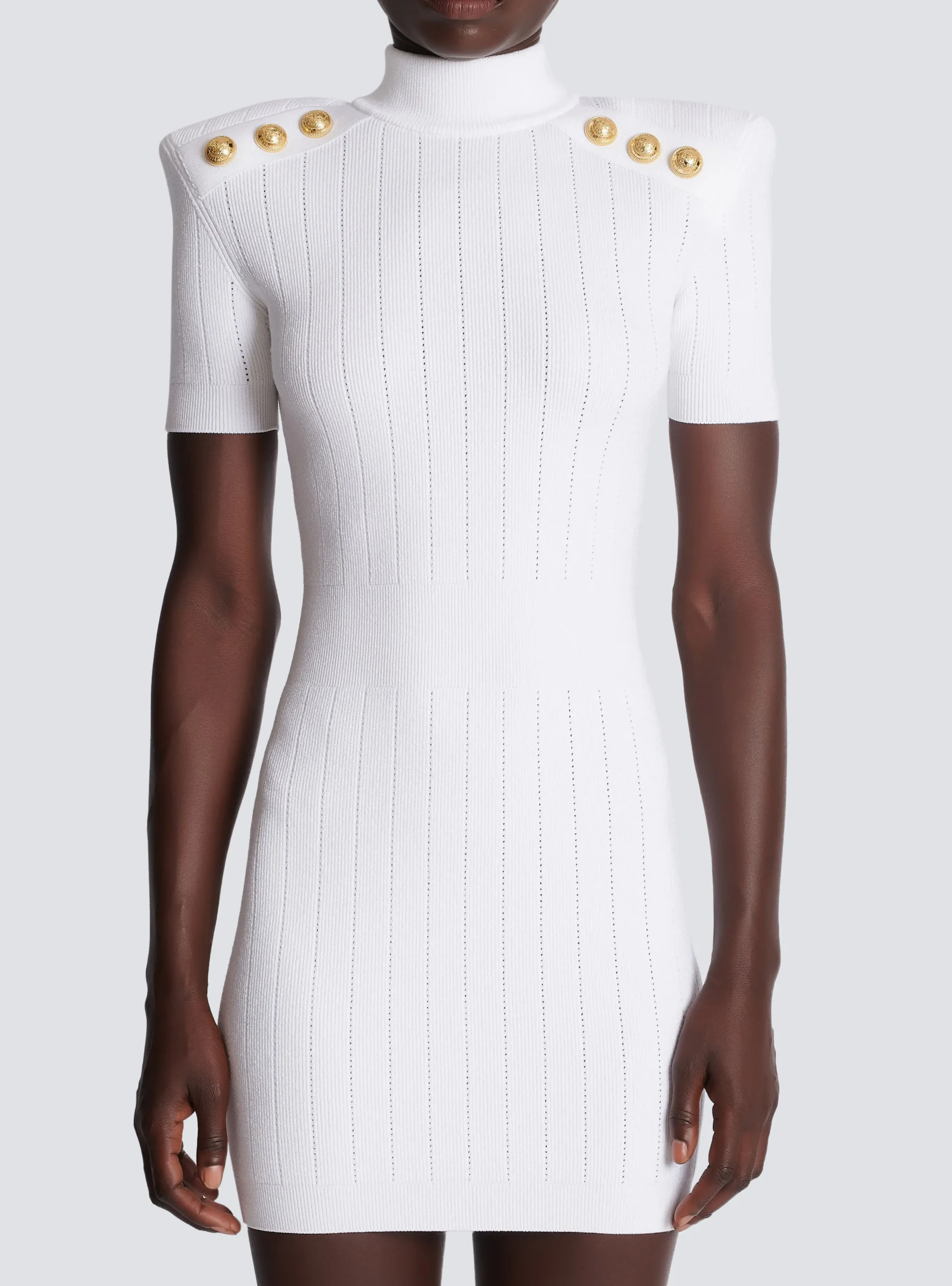 Women Balmain Short Knit Dress
