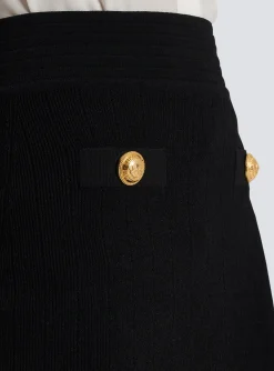 Women Balmain Short Knit Skirt
