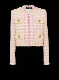 Women Balmain Short Miami Tweed Jacket