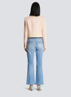 Women Balmain Short Miami Tweed Jacket