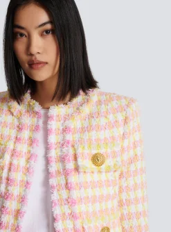 Women Balmain Short Miami Tweed Jacket