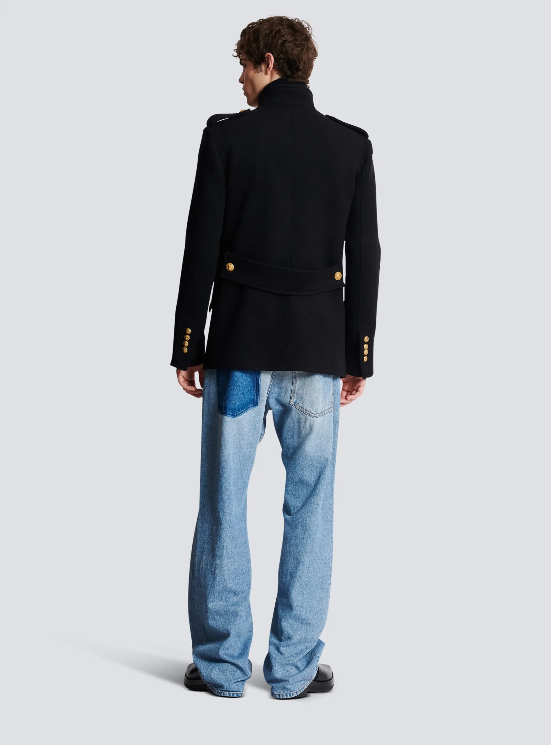 Balmain Short Military-style Coat