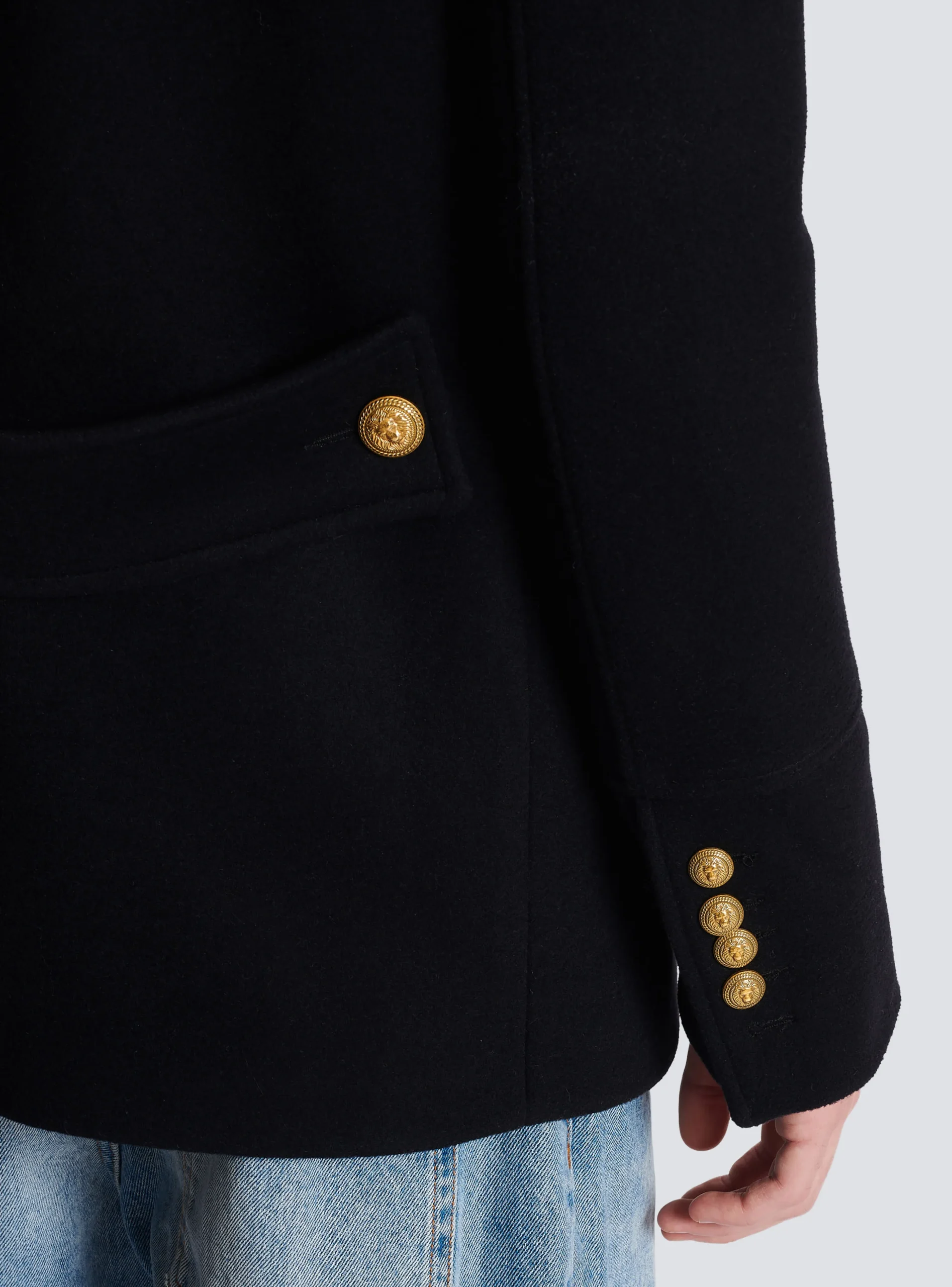 Balmain Short Military-style Coat