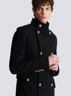 Balmain Short Military-style Coat