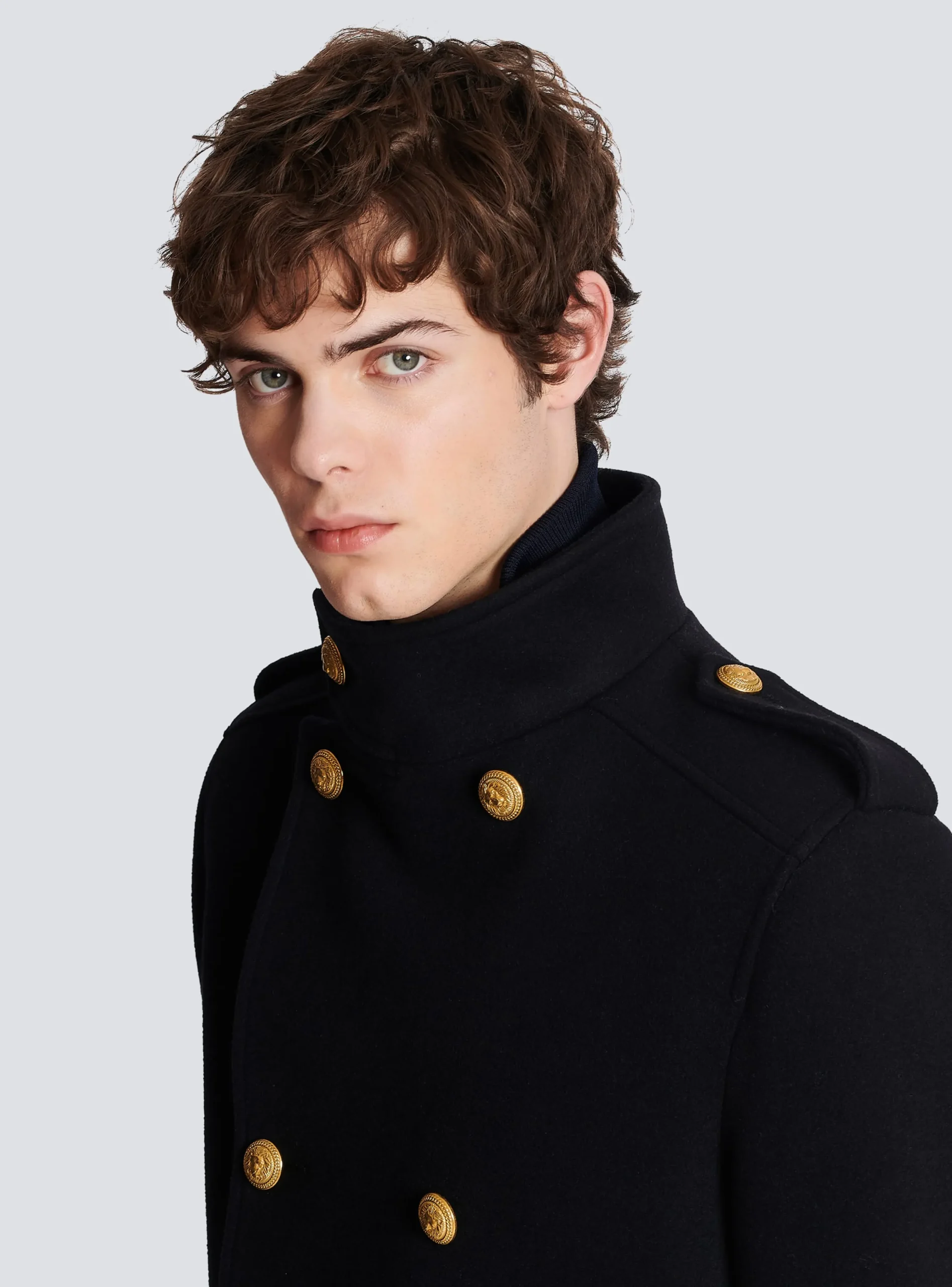 Balmain Short Military-style Coat