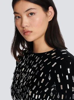 Women Balmain Short Sequin Dress