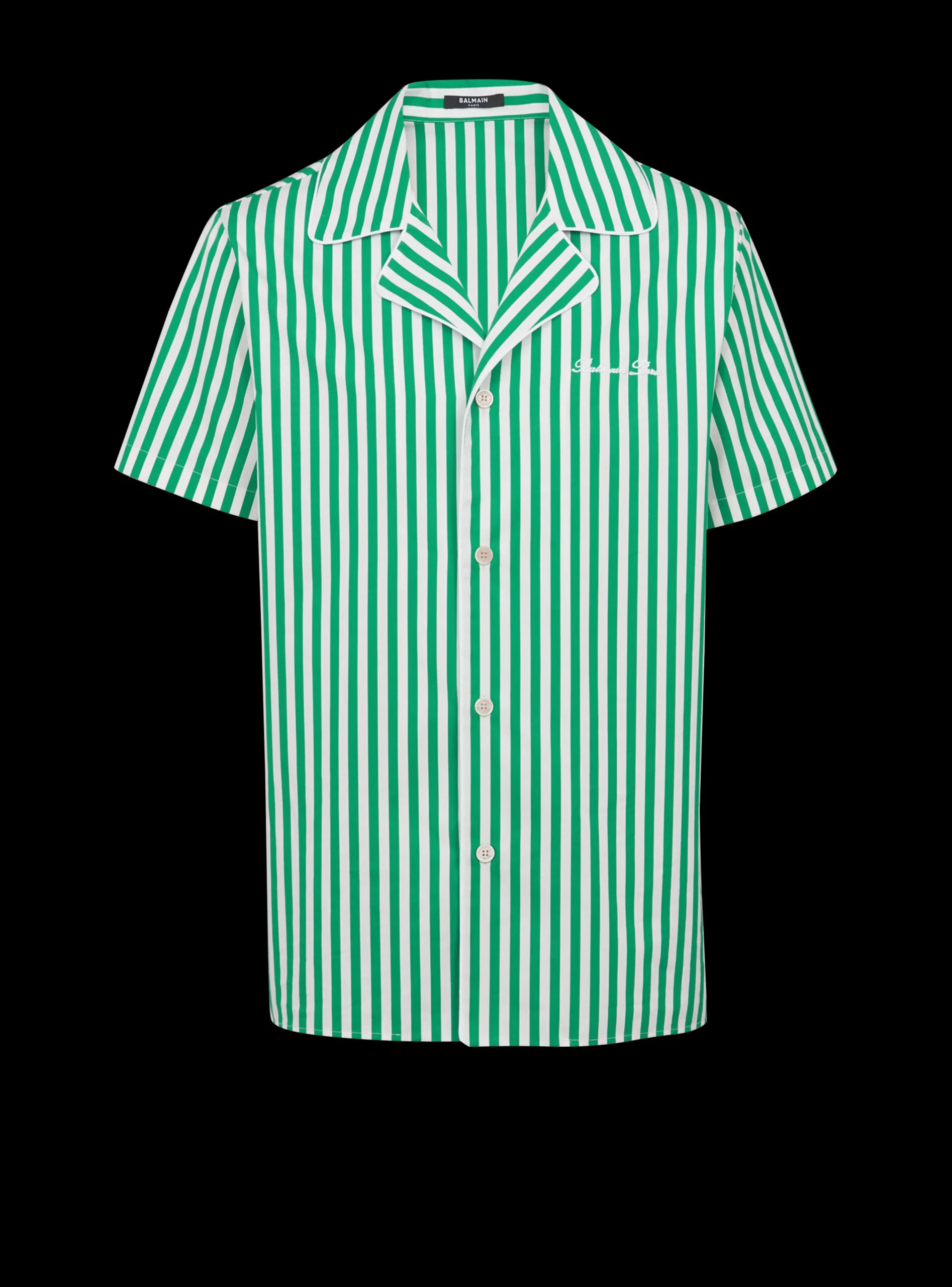 Balmain Short-sleeved Striped Cotton Pyjama Shirt
