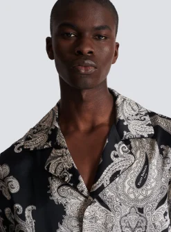 Balmain Silk Paisley Print Shirt