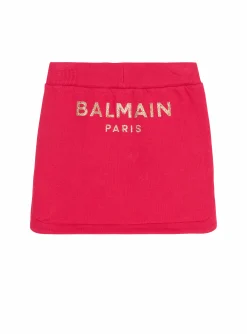 Kids Balmain Skirt With Embossed Buttons