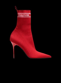 Women Balmain Skye Stretch Knit Ankle Boots