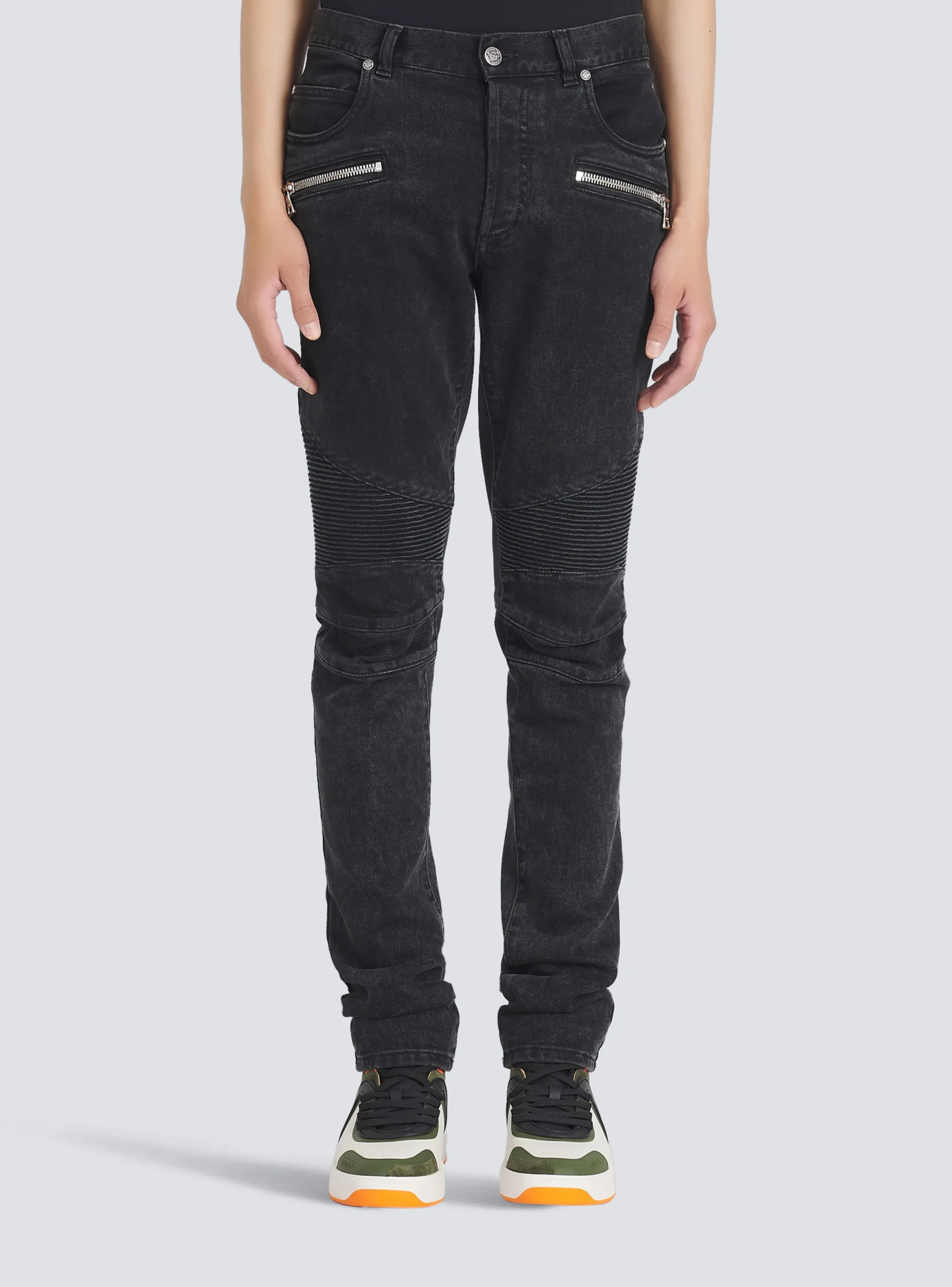 Balmain Slim Cut Cotton Jeans