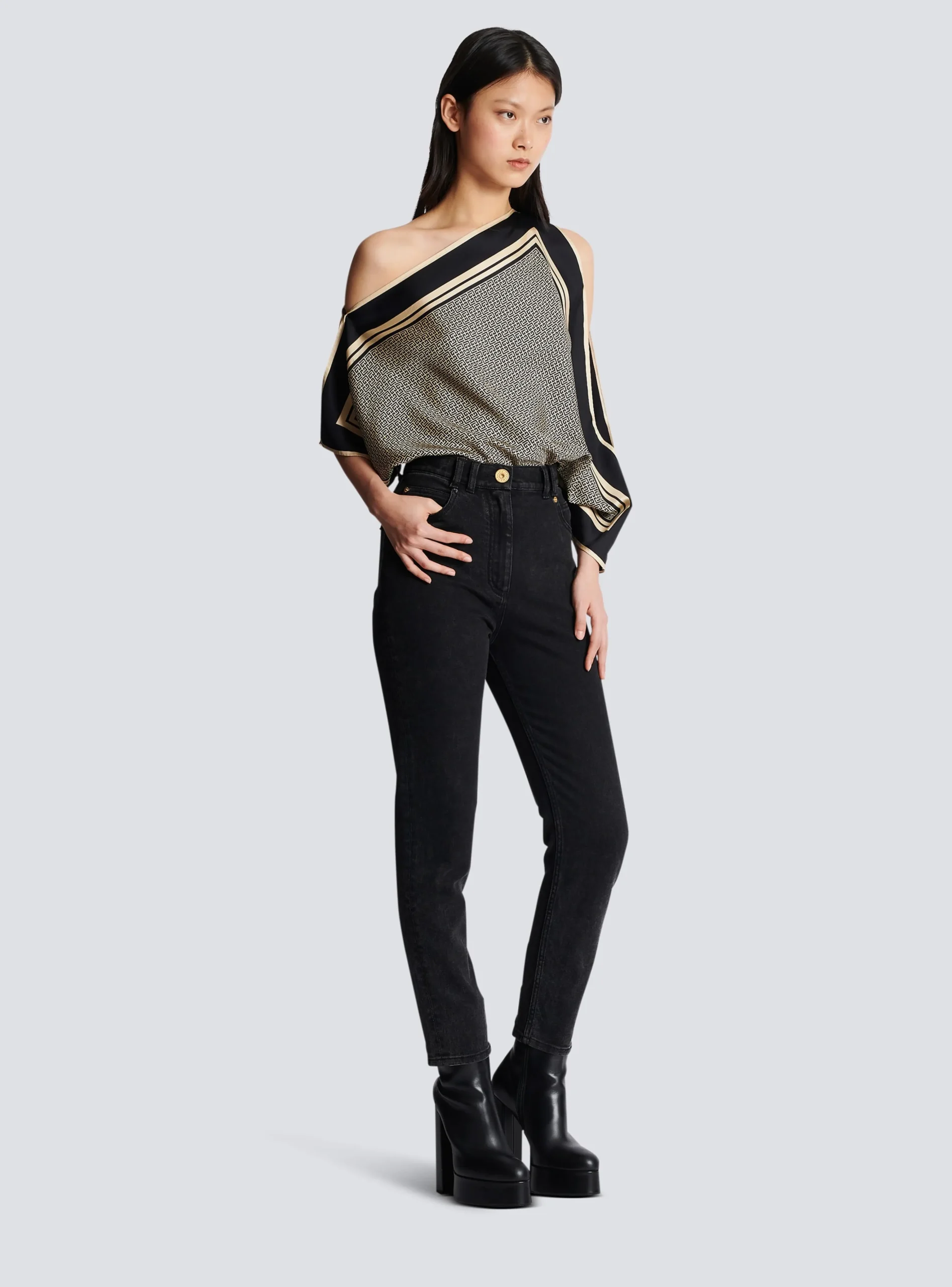 Women Balmain Slim-fit Denim Jeans