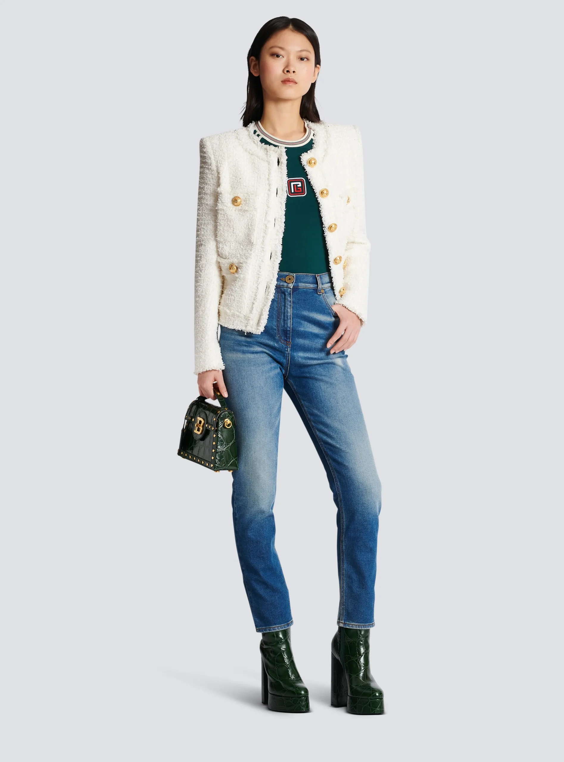 Women Balmain Slim-fit Denim Jeans