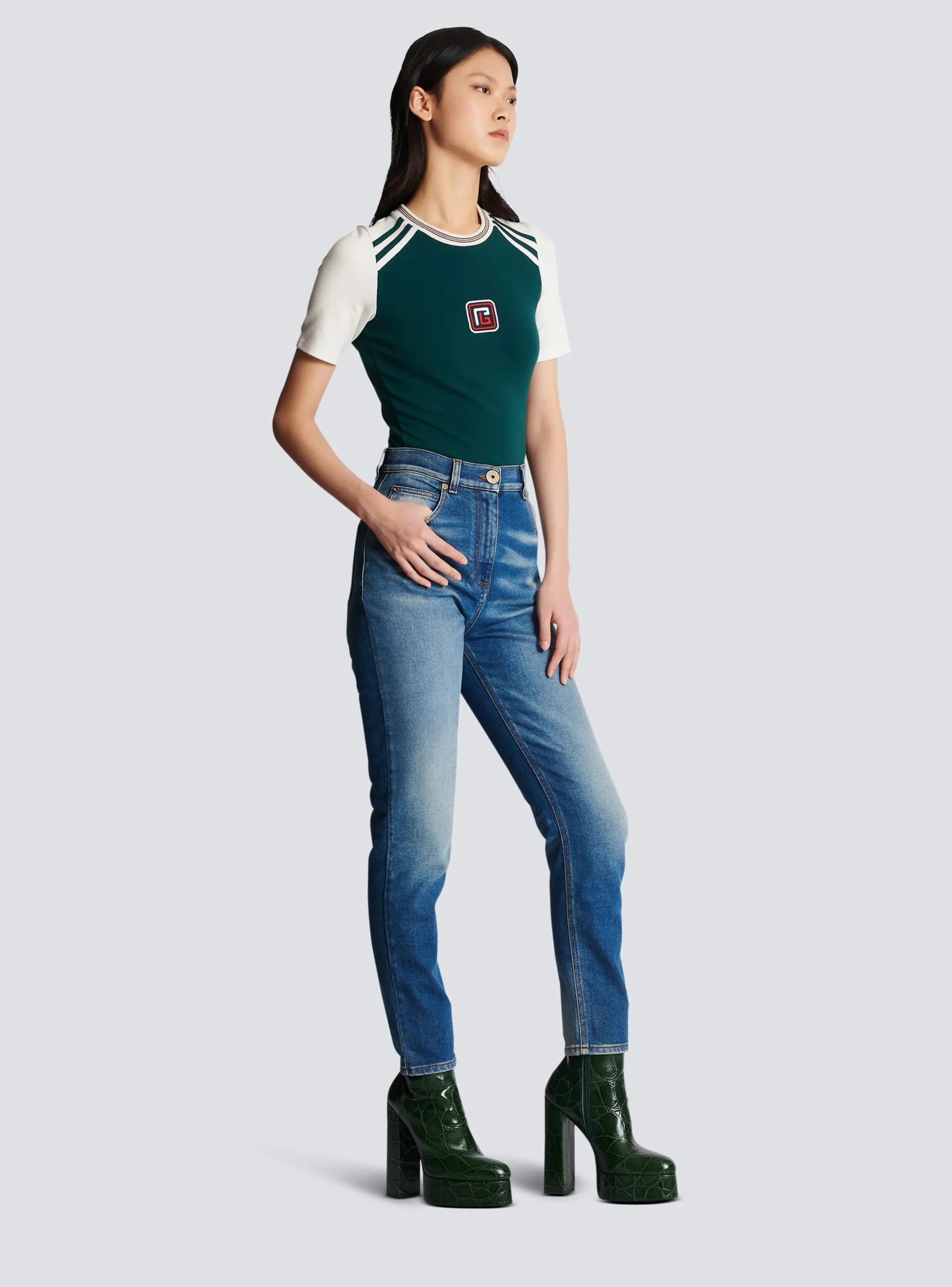 Women Balmain Slim-fit Denim Jeans