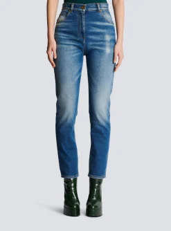 Women Balmain Slim-fit Denim Jeans