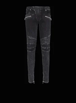 Balmain Slim-fit Denim Jeans With Ribbed Details