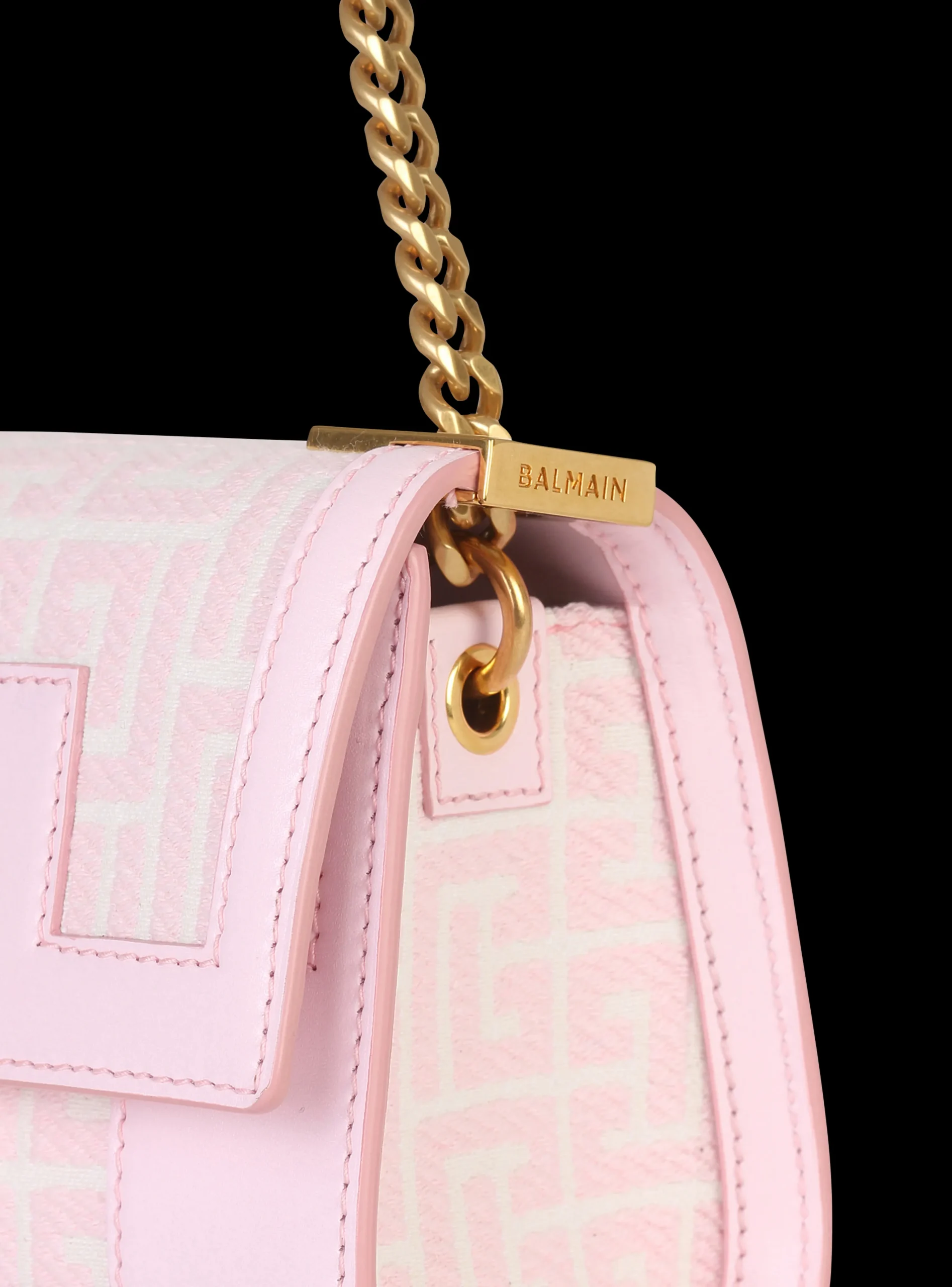 Women Balmain Small-sized Bicolor Jacquard 1945 Bag
