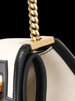 Women Balmain Small-sized Black And Leather 1945 Heritage Bag