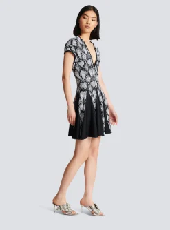 Women Balmain Snakeskin Jacquard Dress