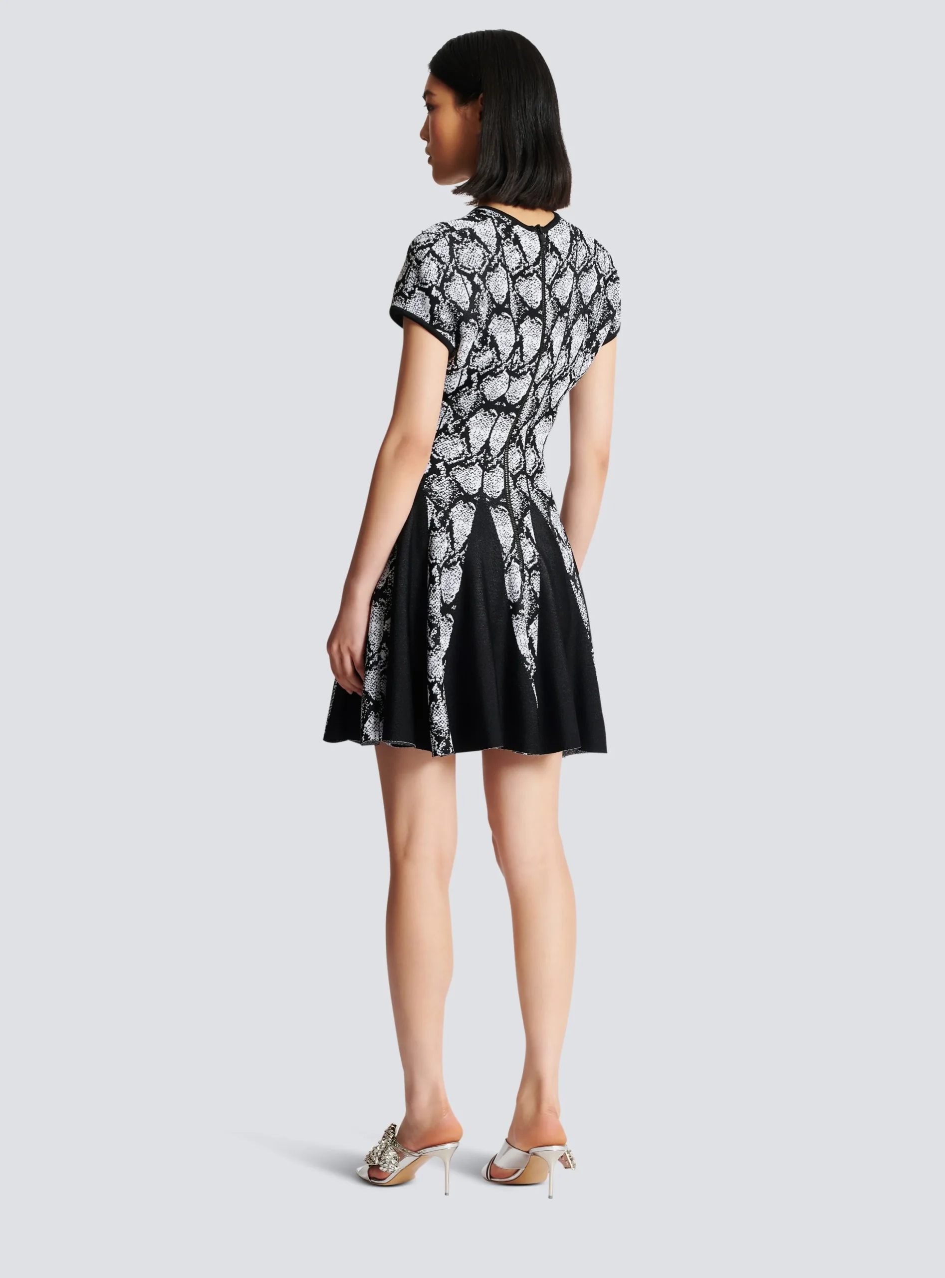 Women Balmain Snakeskin Jacquard Dress