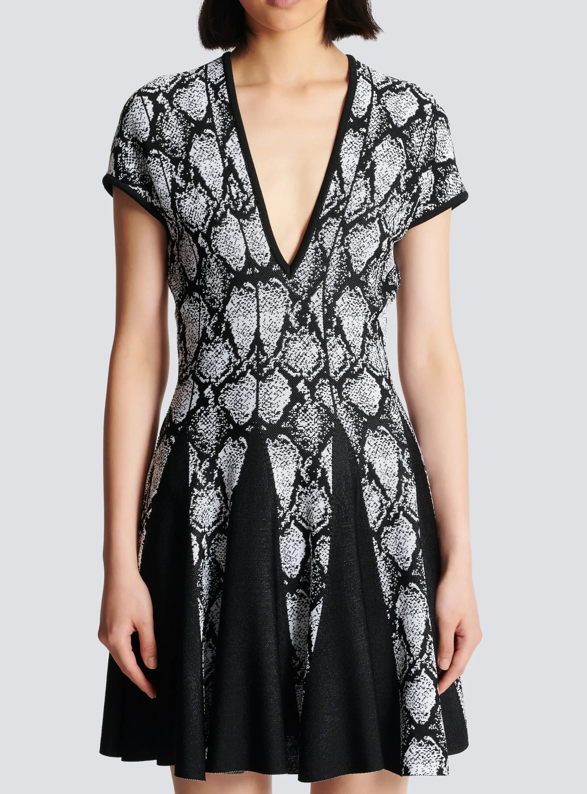 Women Balmain Snakeskin Jacquard Dress