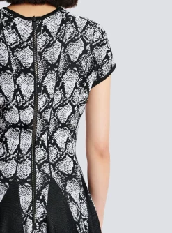 Women Balmain Snakeskin Jacquard Dress