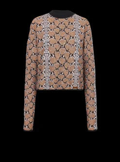 Women Balmain Snakeskin Knit Jumper