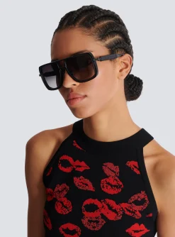 Women Balmain Soldier Sunglasses