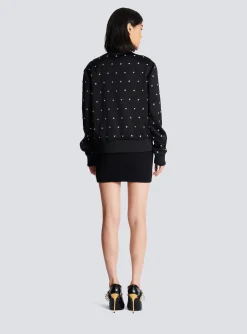 Women Balmain Stars Embroidered Bomber Jacket