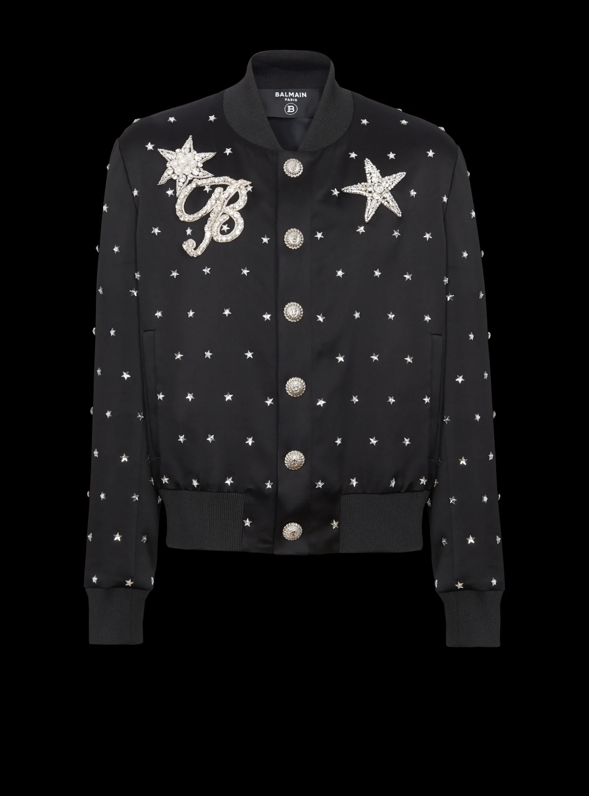 Balmain Stars Embroidered Bomber Jacket