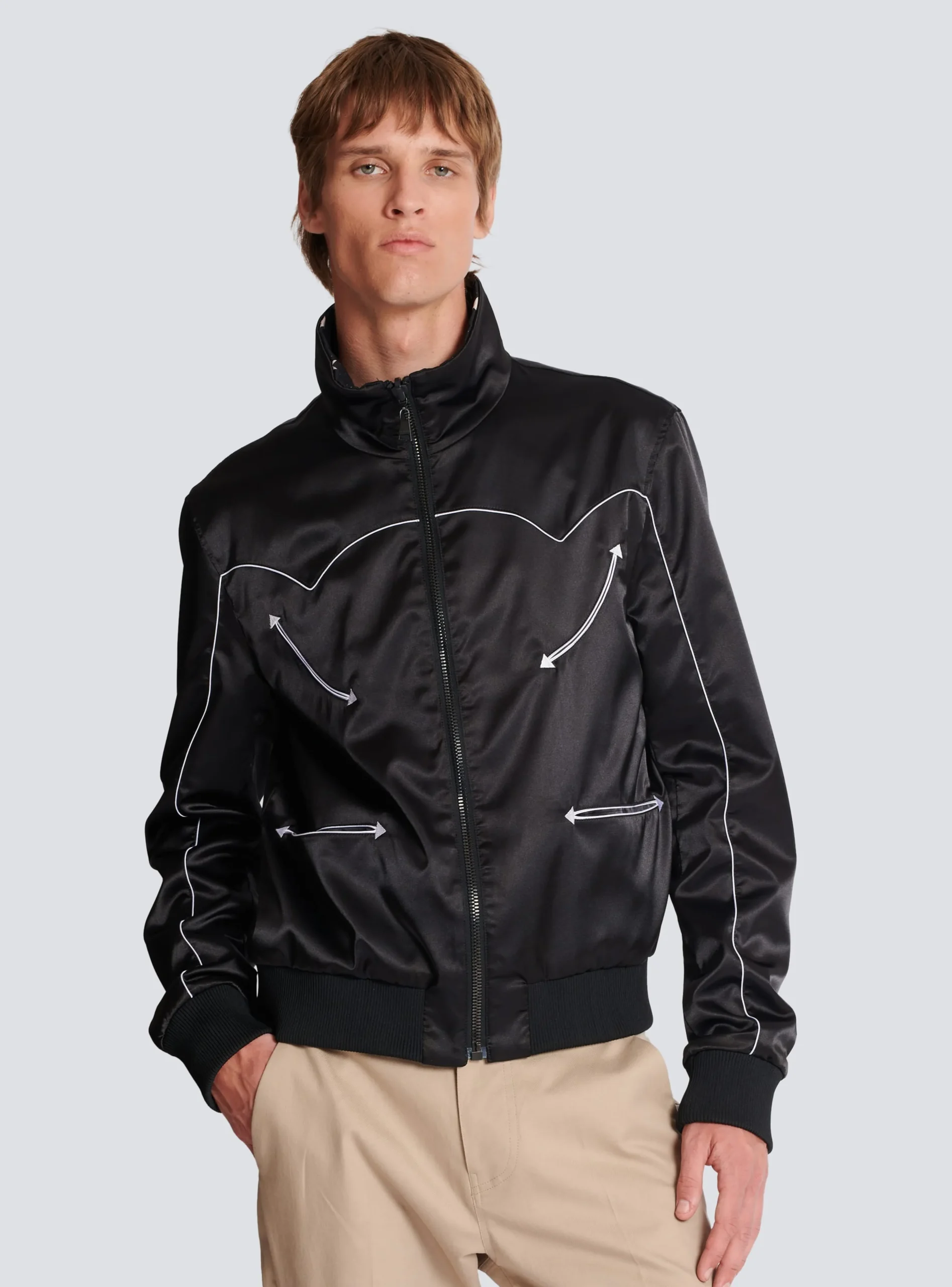 Balmain Stars Reversible Bomber Jacket