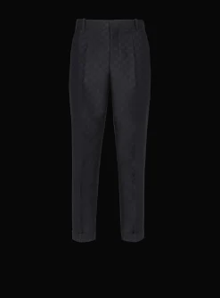 Balmain Straight-leg Mini Monogrammed Trousers