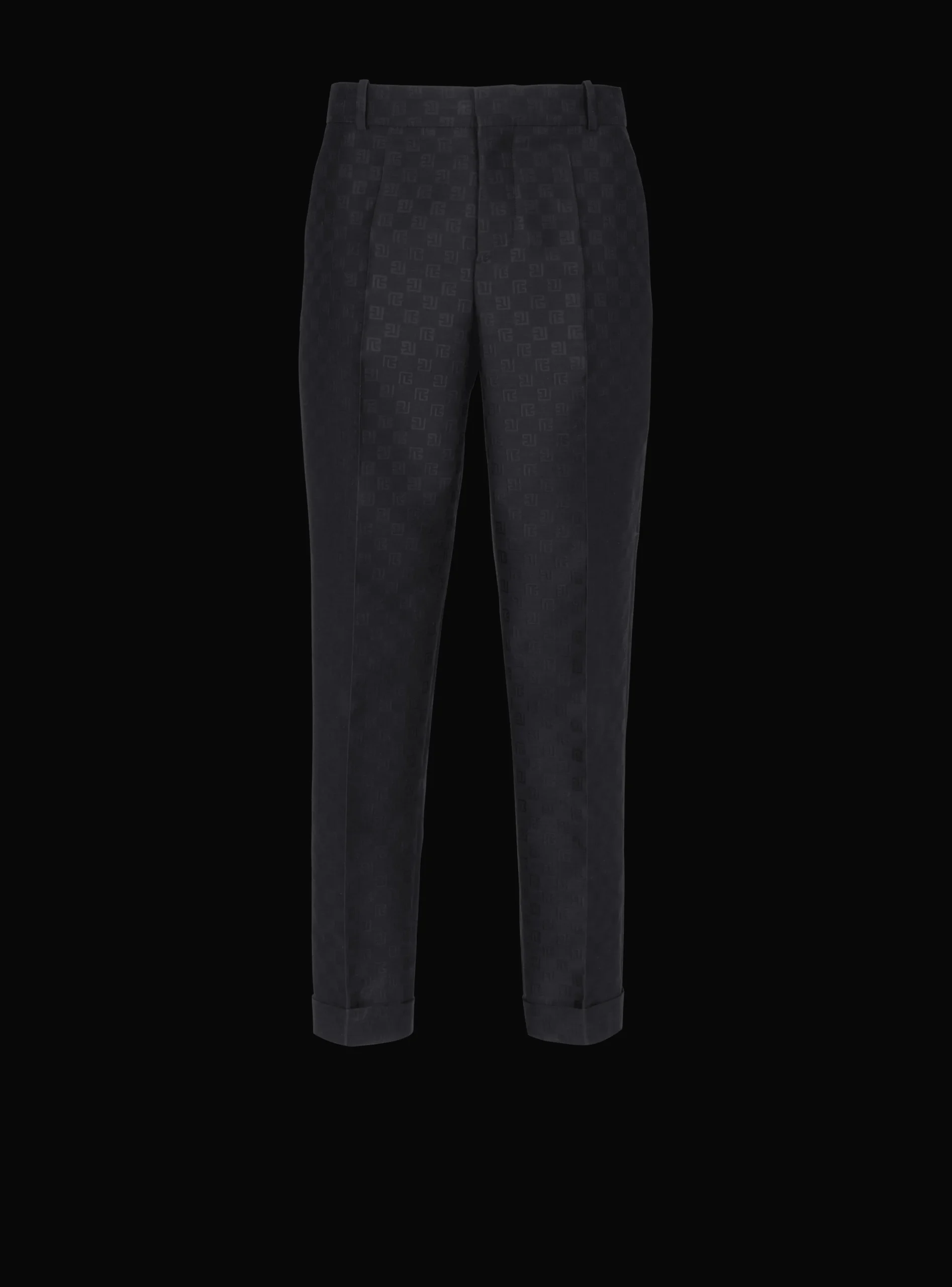 Balmain Straight-leg Mini Monogrammed Trousers
