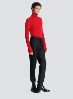 Balmain Straight-leg Mini Monogrammed Trousers