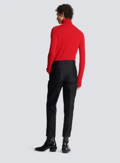 Balmain Straight-leg Mini Monogrammed Trousers