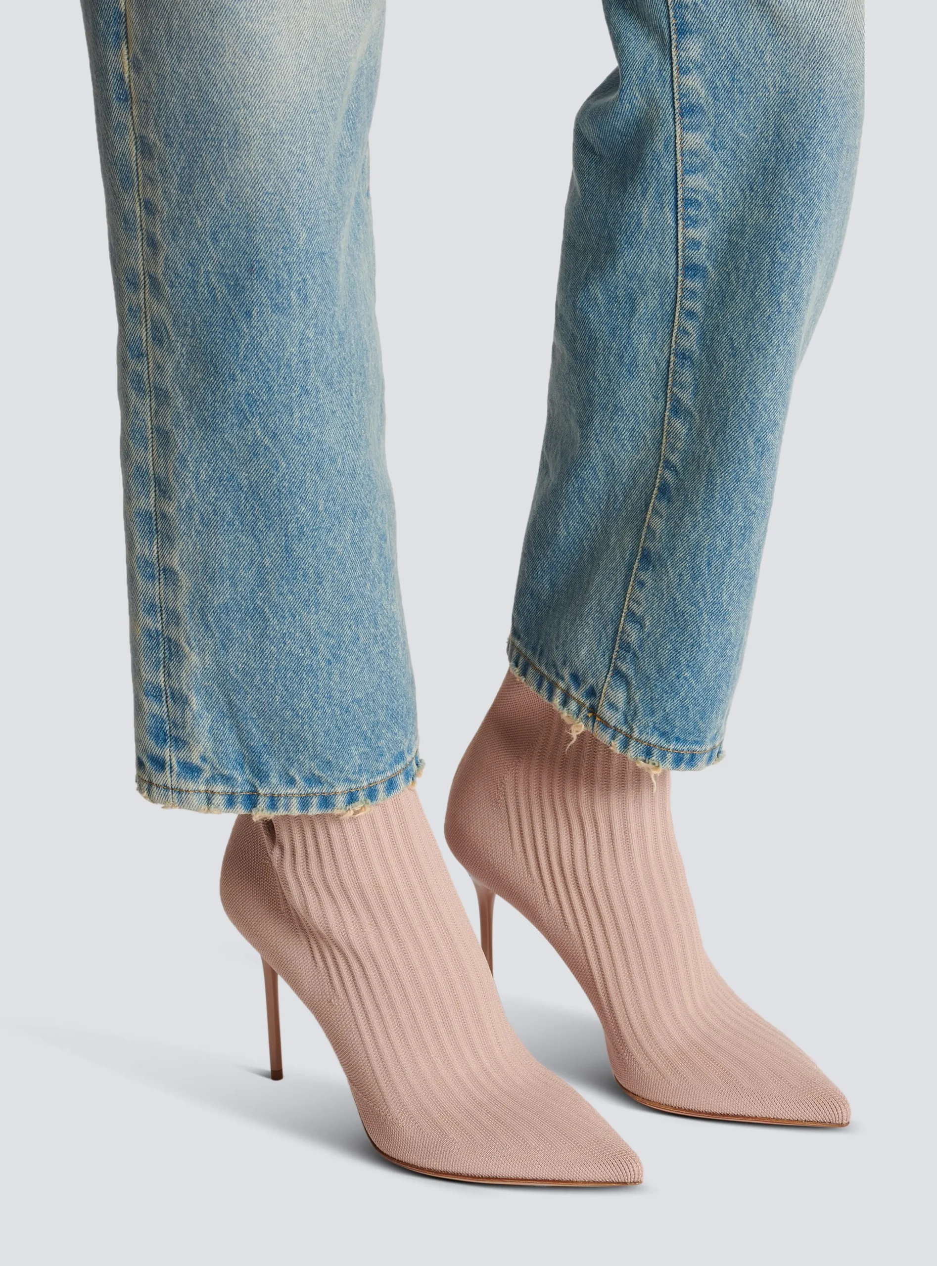 Women Balmain Stretch Knit Skye Ankle Boots