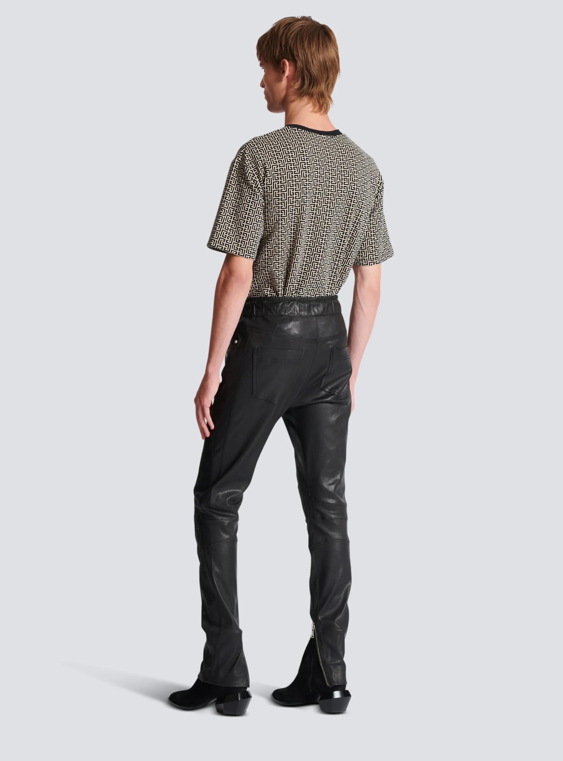 Balmain Stretch Leather Trousers