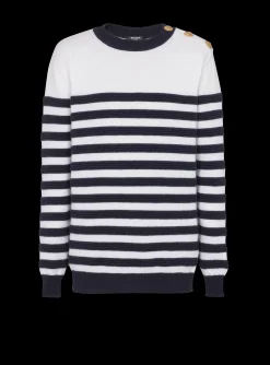 Balmain Striped Cashmere Jumper
